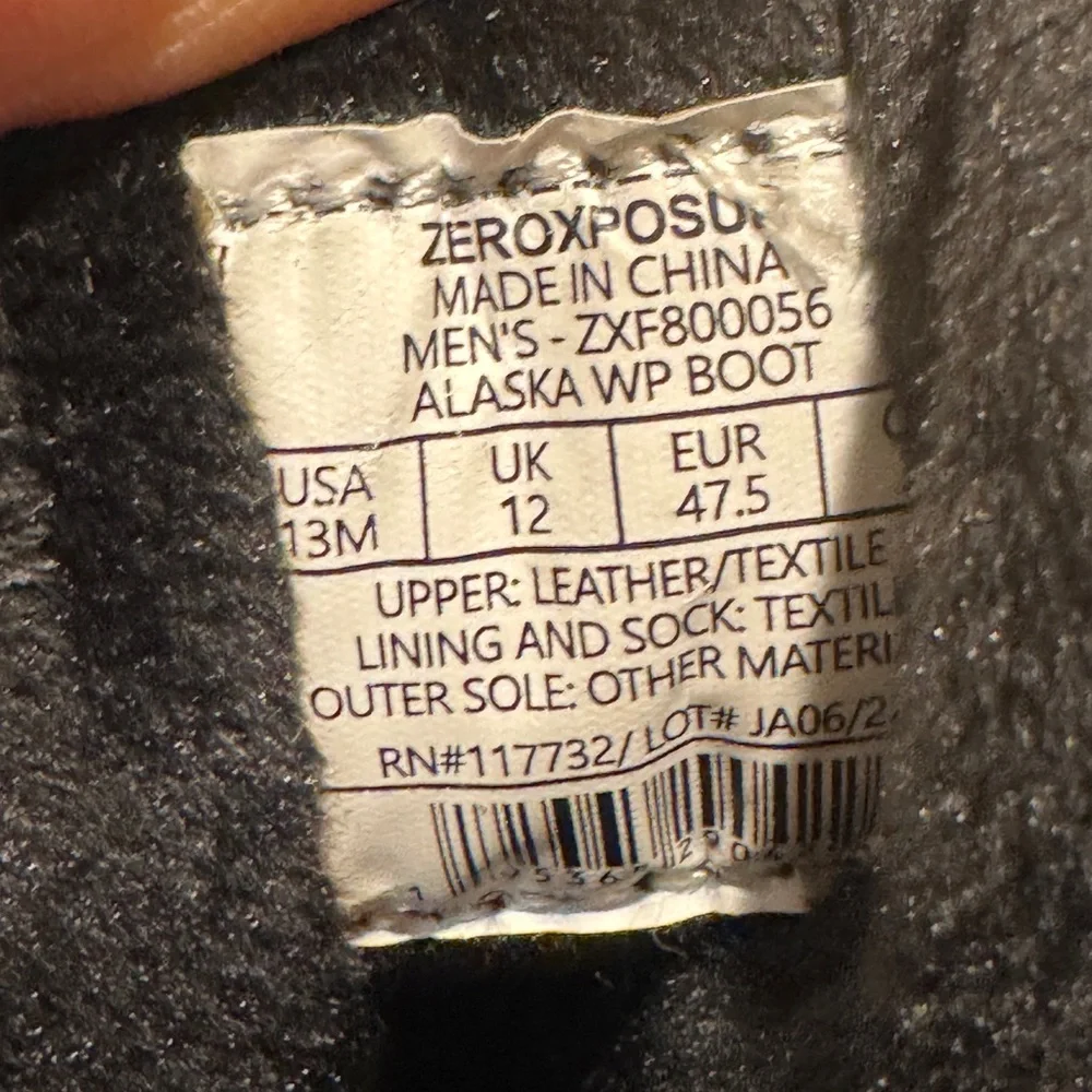 ZeroXposur Alaska Men's Waterproof Insulated Snow Boots zx800056n size 13
